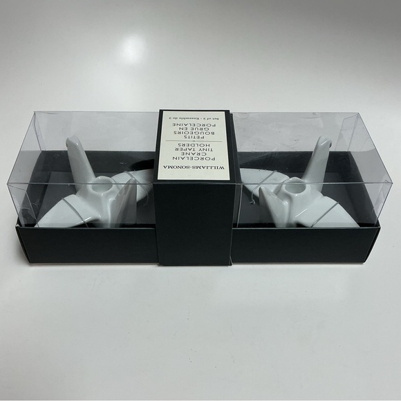 Williams Sonoma Candle Holders Origami Crane White Porcelain Bird for Tiny Taper - Picture 7 of 7